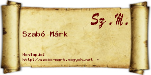 Szabó Márk névjegykártya